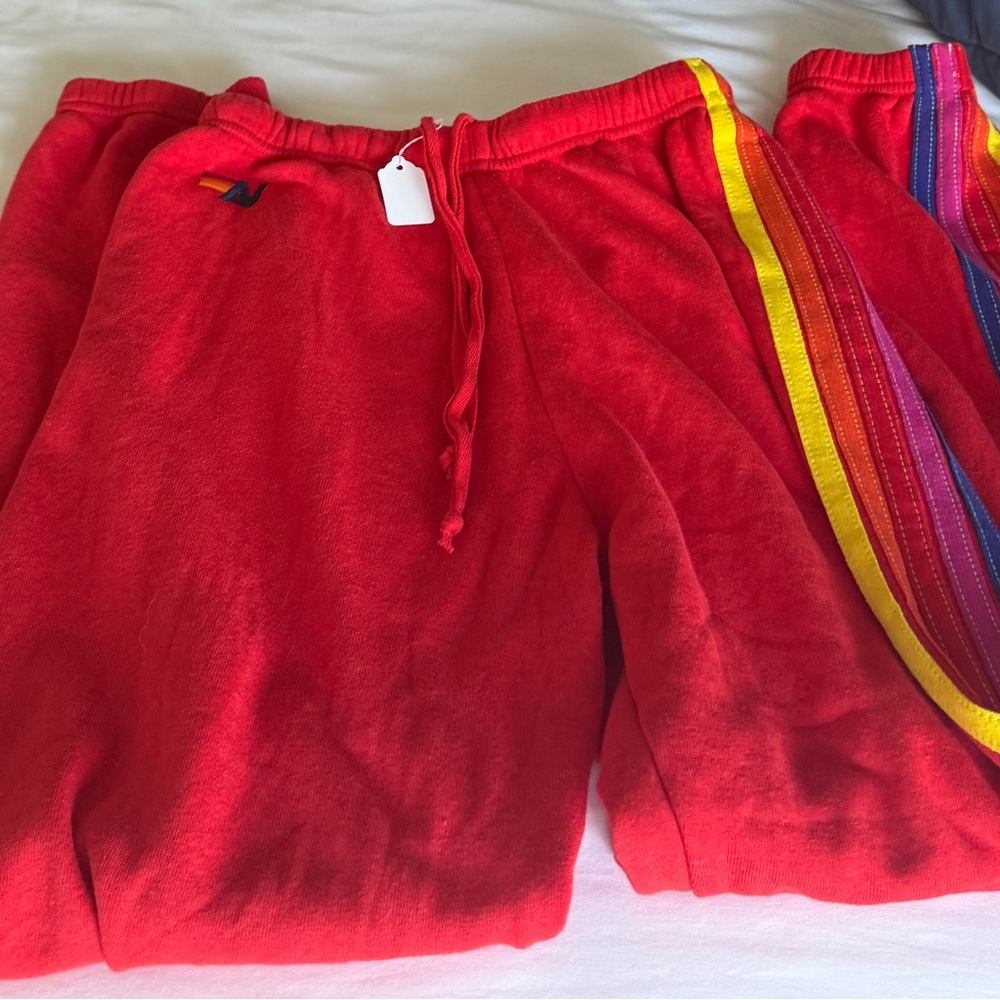 Aviator Nation 5 stripe sweatpants (M)